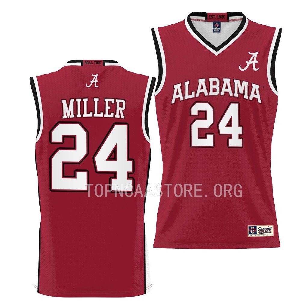 Youth Alabama Crimson Tide Brandon Miller #24 Crimson NCAA College Basketball Jersey